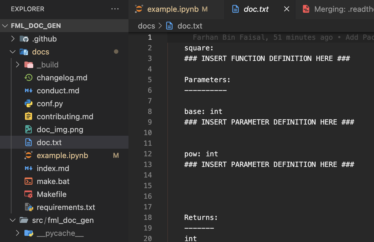 Documentation Example